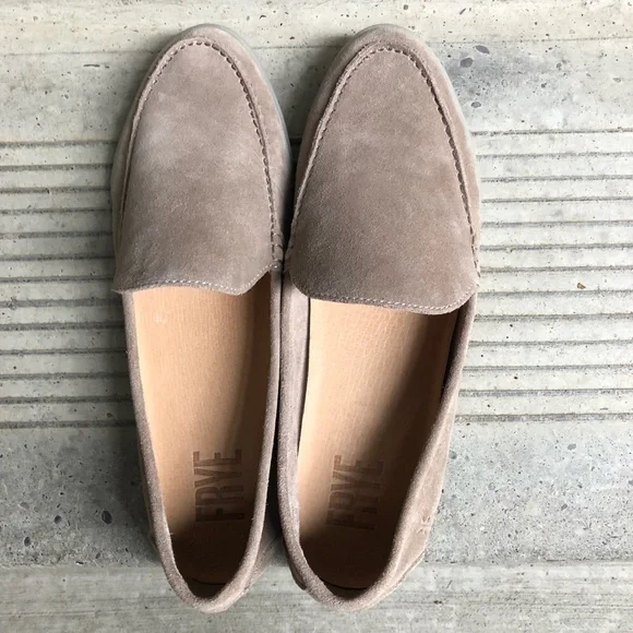 Frye womens Melanie Skimmer taupe suede loafer shoes - Picture 6 of 6